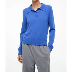 NEW STAUD gemma cashmere sweater in sapphire